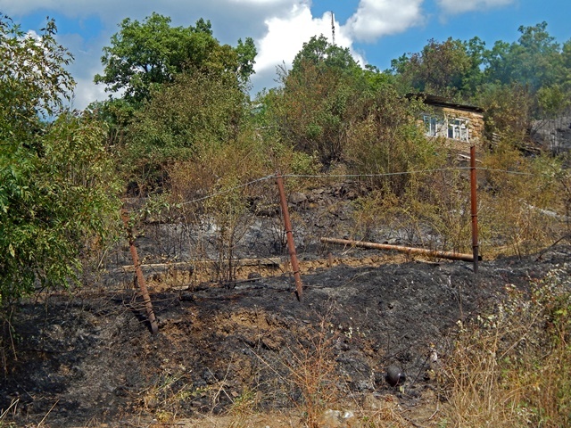 Под Алуштой короткое замыкание ЛЭП привело к пожару